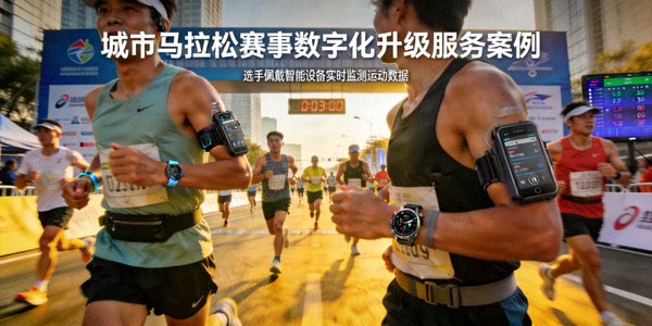 城市马拉松赛事数字化升级服务案例 - 选手佩戴设备跑步